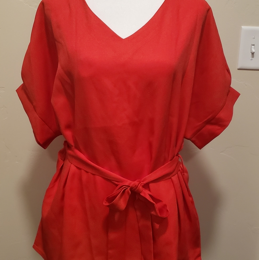 Red Blouse Size Medium